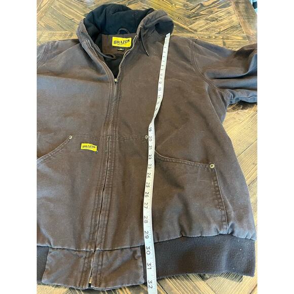 Brazos Workforce Canvas Insulated Barn Chore Coat Jacket Men 2XL Brown Flaws - Picture 5 of 15